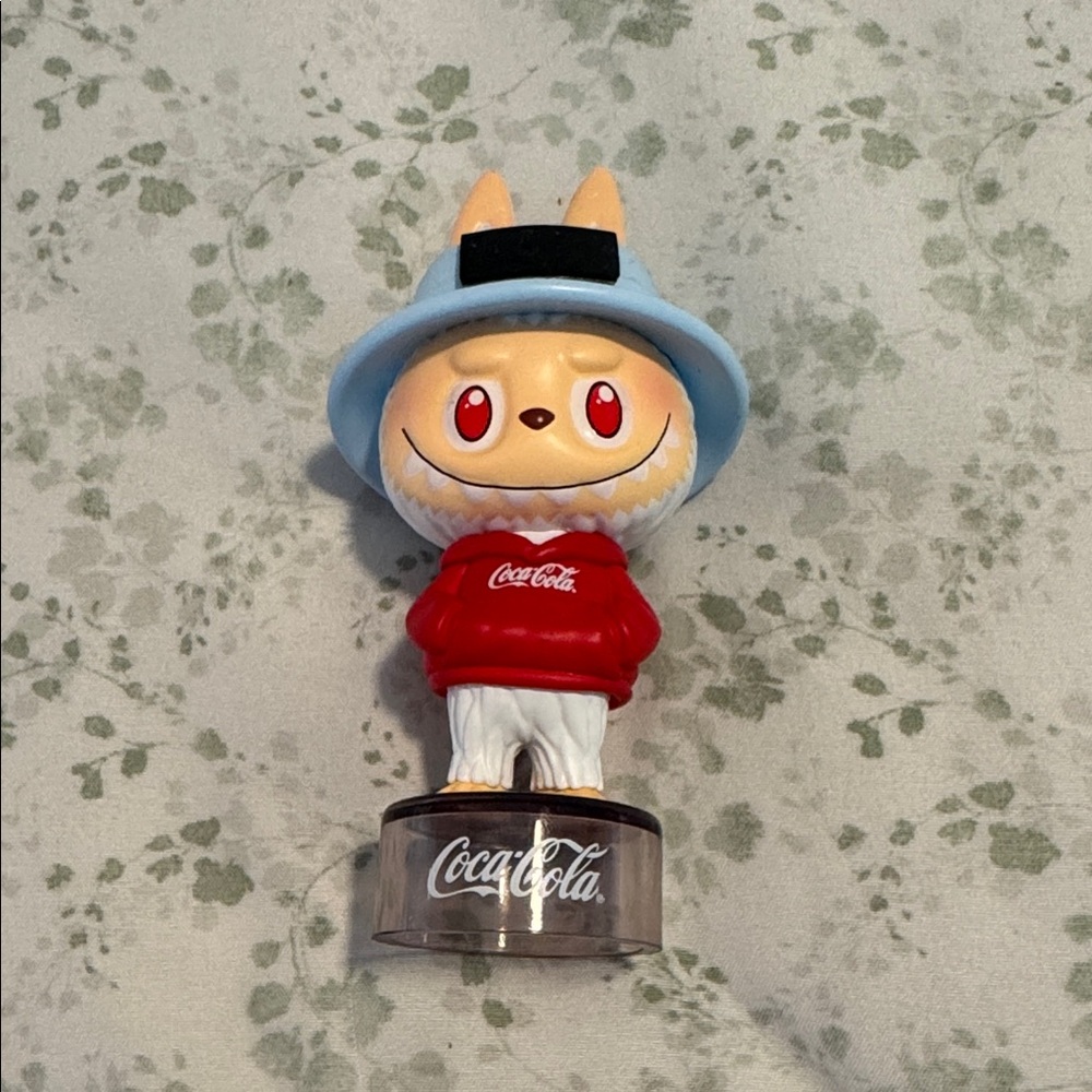 Coca-Cola Red Hoodie Labubu Figurine no box